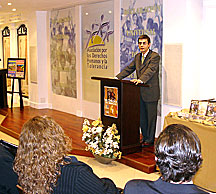 Photo: Mr. Raul Vaquero of the Foundation for Sciences of Documentation spoke about Human Rights at the Church of Scientology conference.