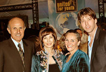 LA Country Sheriff Lee Baca, Anne Archer, Mary Shuttleworth and James Barbour at fundraiser to combat human trafficking