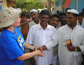 Meeting religious leaders in the Trincomalee region of Sri Lanka