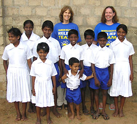 The Human Rights Relief team provided school uniforms for 42 school age children. Without these uniforms, the children would not be admitted to school